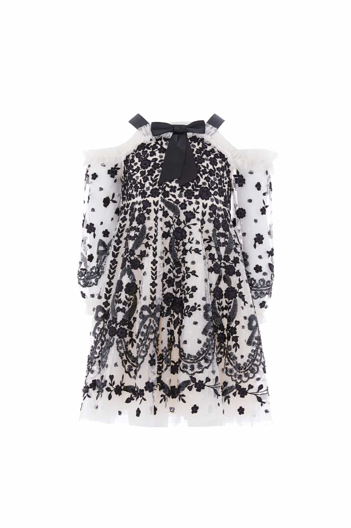 Adeline Off-Shoulder Kids Dress - Image 3