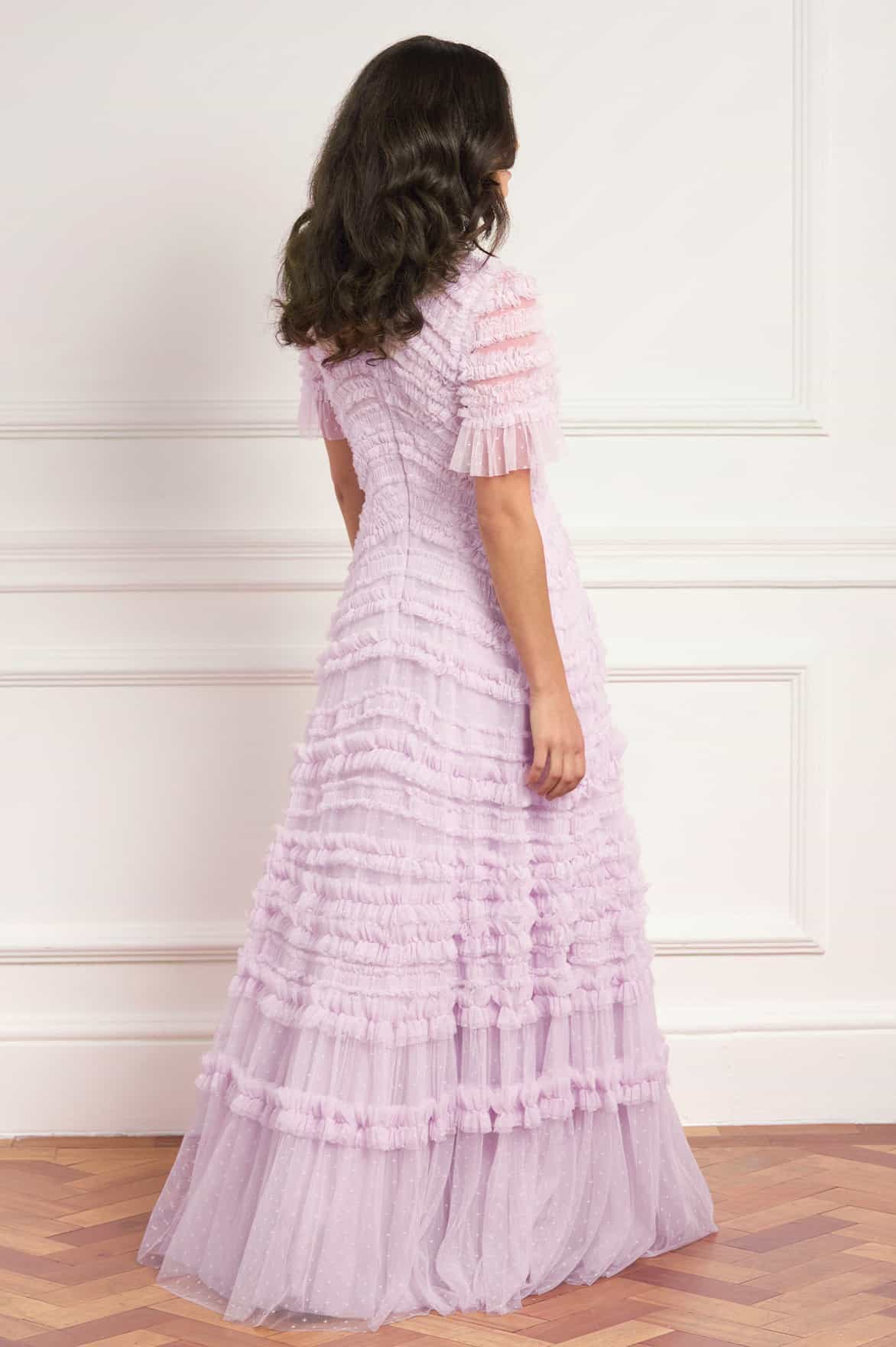 Amara Round Neck Ruffle Gown - Image 5