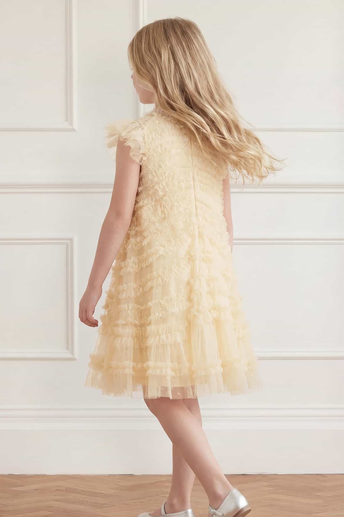 Amara Ruffle Sleeve Kids Dress - Image 4