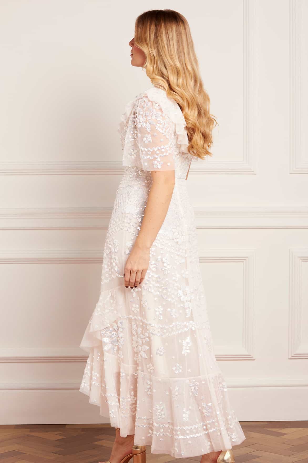 Anais Sequin Frill Ankle Gown - Image 6