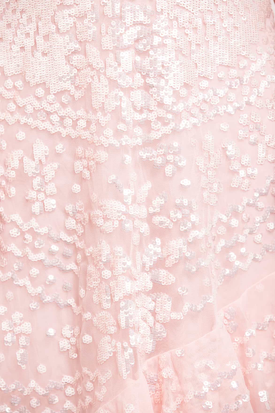 Anais Sequin Frill Ankle Gown - Image 4