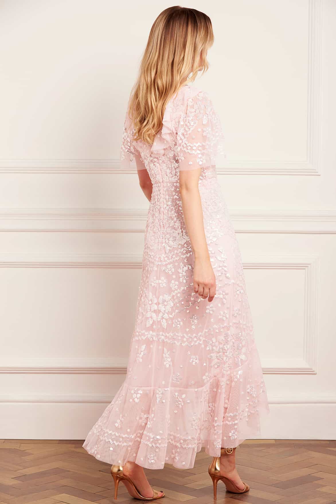 Anais Sequin Frill Ankle Gown - Image 5