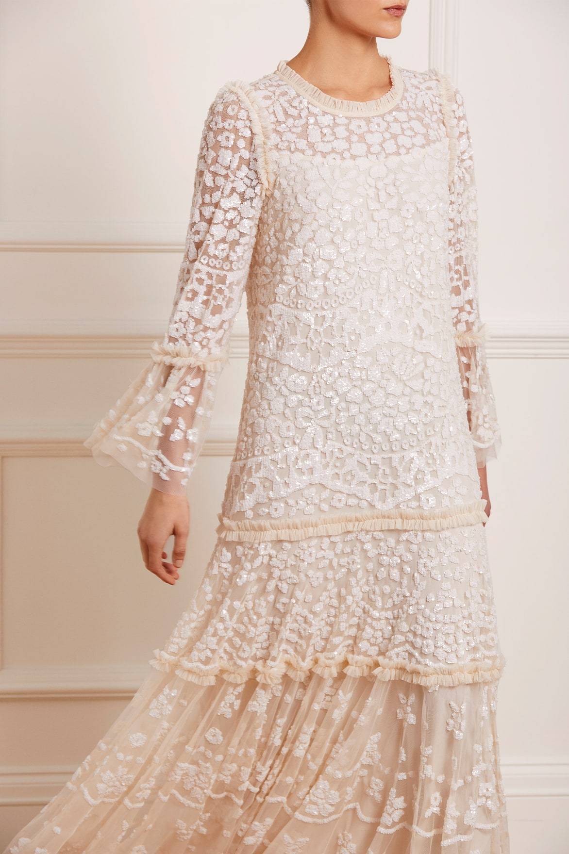 Annie Sequin Tiered Ankle Gown - Image 4