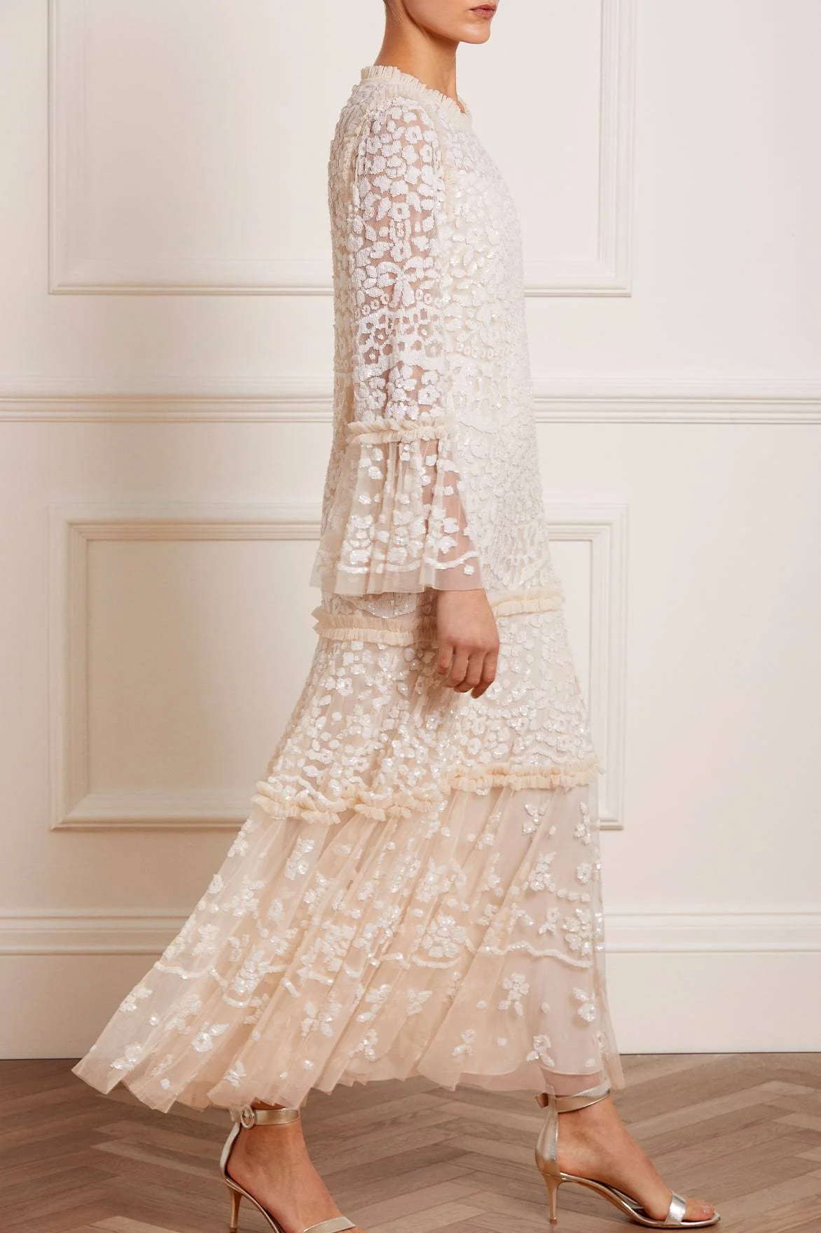Annie Sequin Tiered Ankle Gown - Image 6
