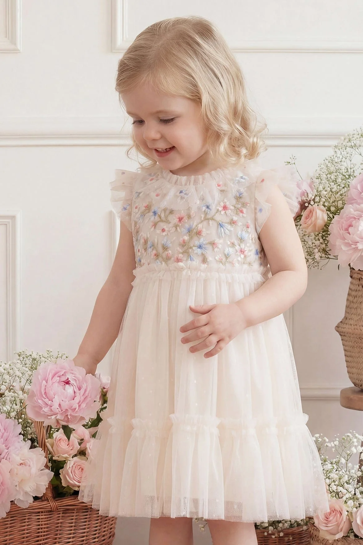 Antoinettes Floral Bodice Baby Dress