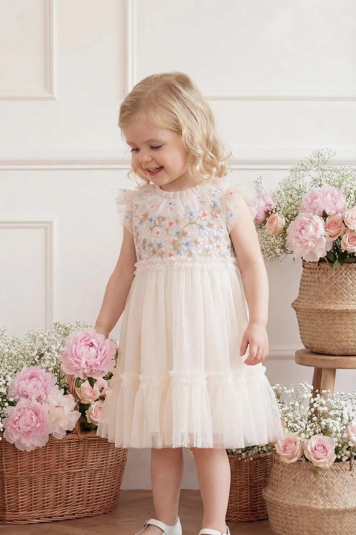 Antoinettes Floral Bodice Baby Dress - Image 3