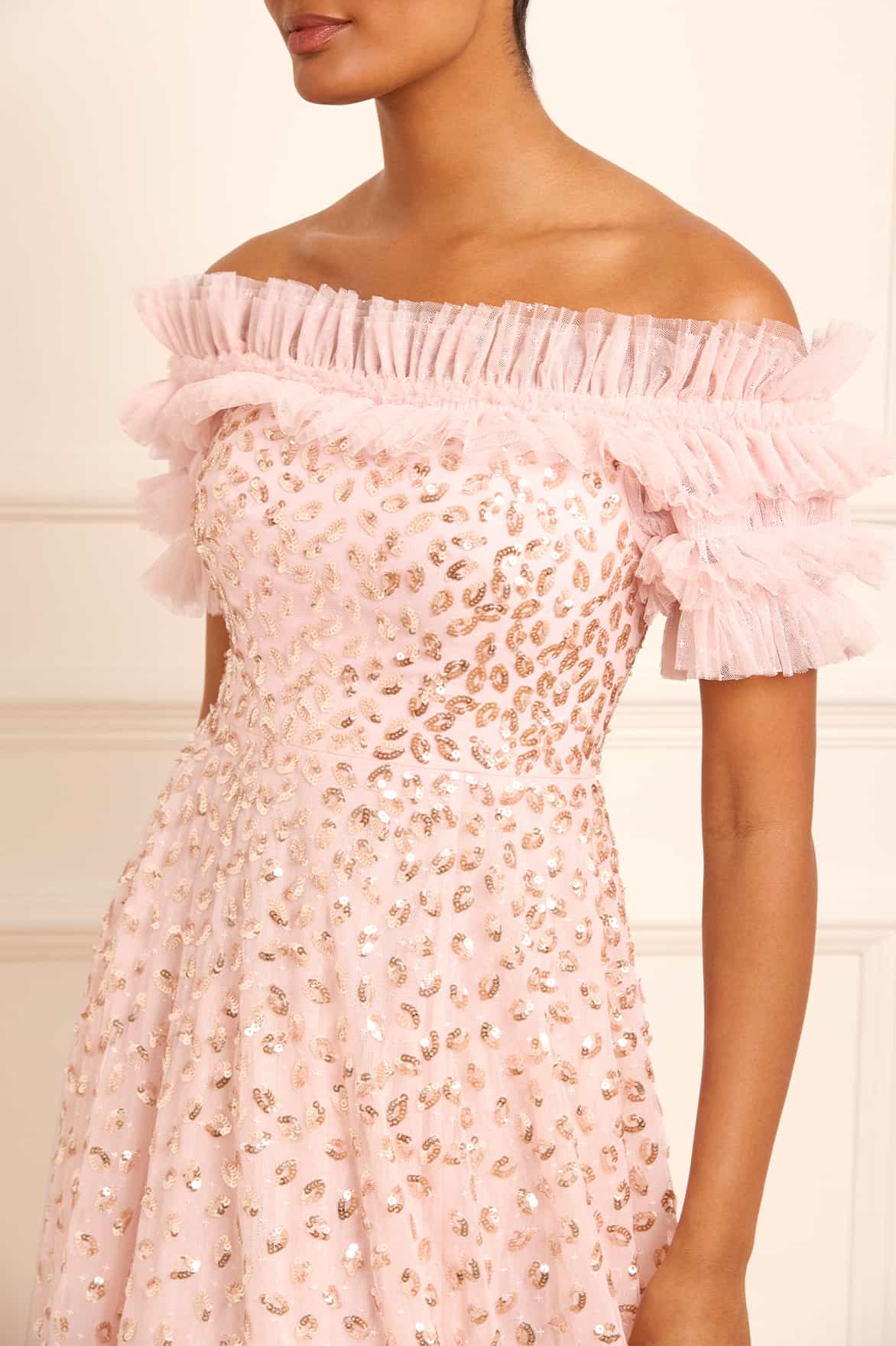Autumn Leaves Off-Shoulder Ballerina Dress - Image 4