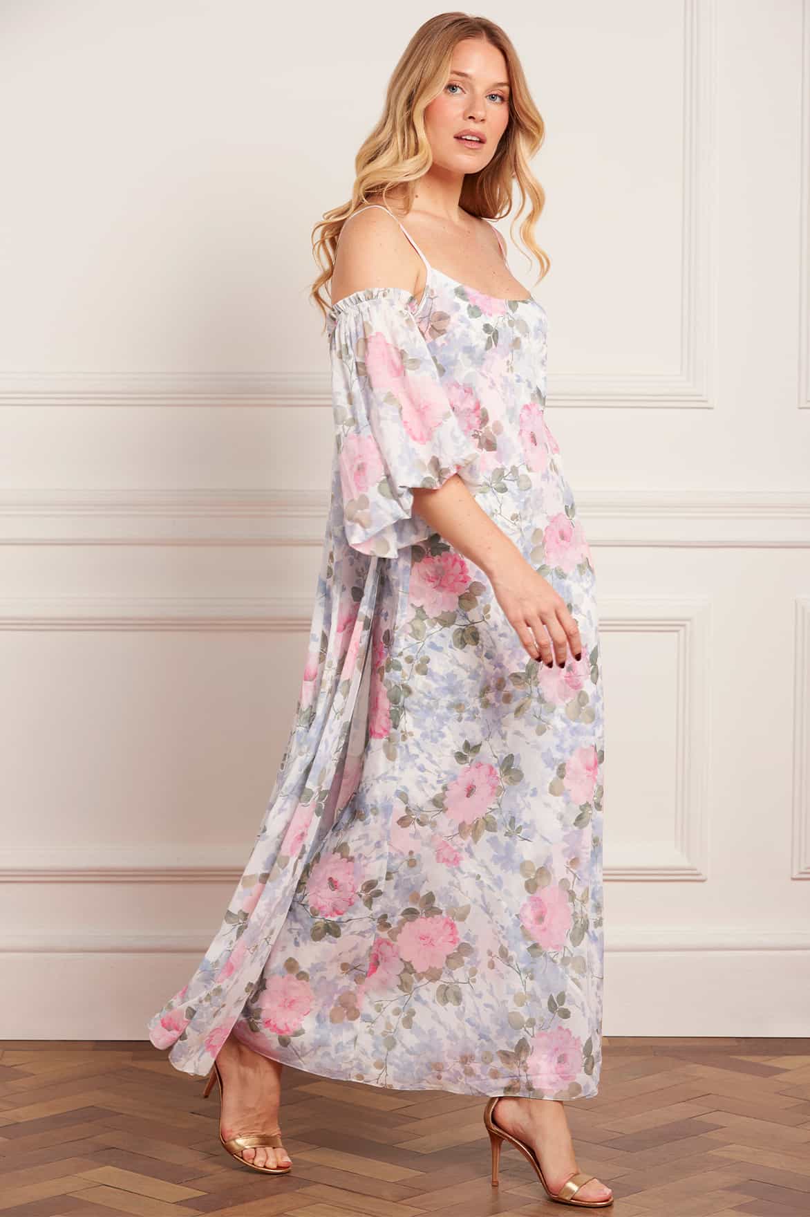 Camille's Garden Azeline Chiffon Off-Shoulder Cape - Image 4