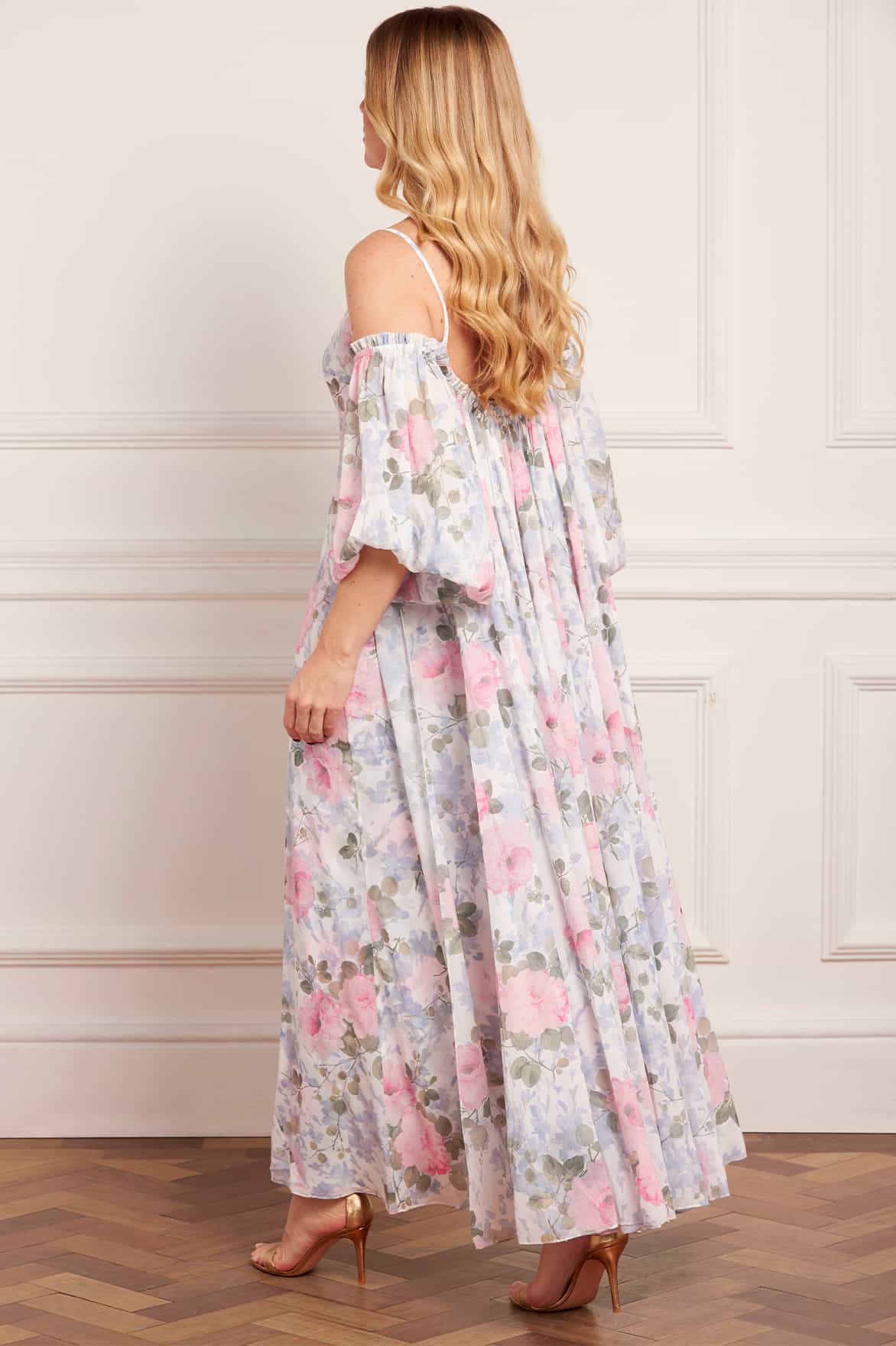 Camille's Garden Azeline Chiffon Off-Shoulder Cape - Image 5