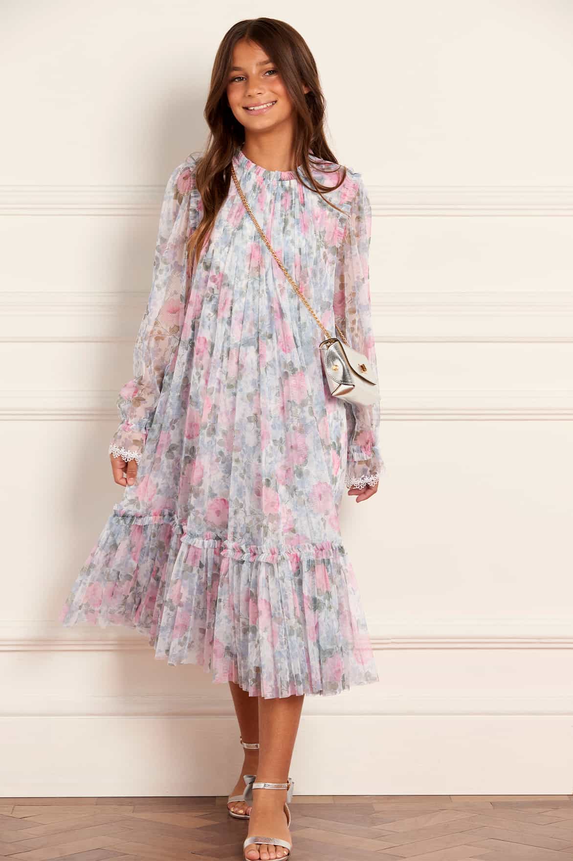 Camille's Garden Long Sleeve Kids Dress - Image 3