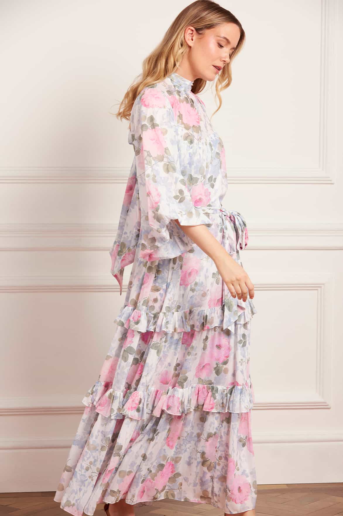 Camille's Garden Louisa Chiffon Ankle Gown - Image 3