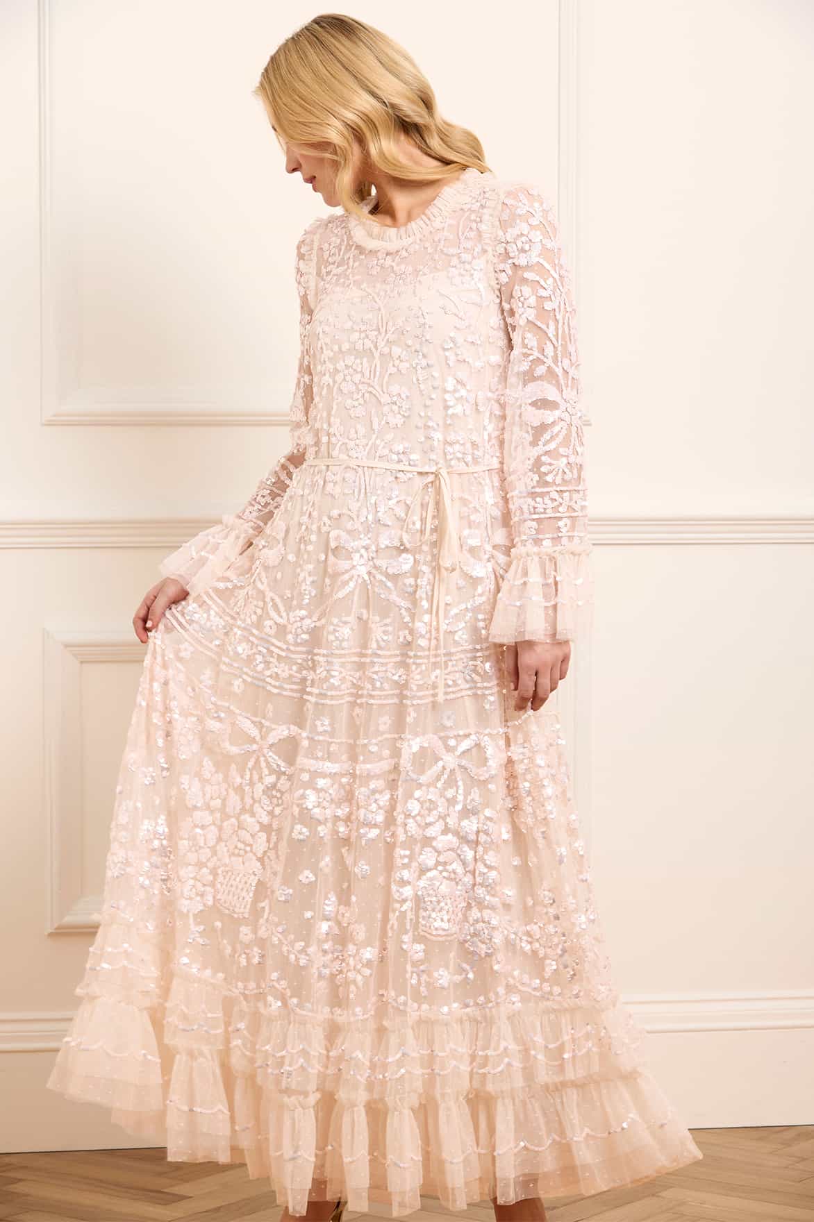 Celia Long Sleeve Ankle Gown - Image 3