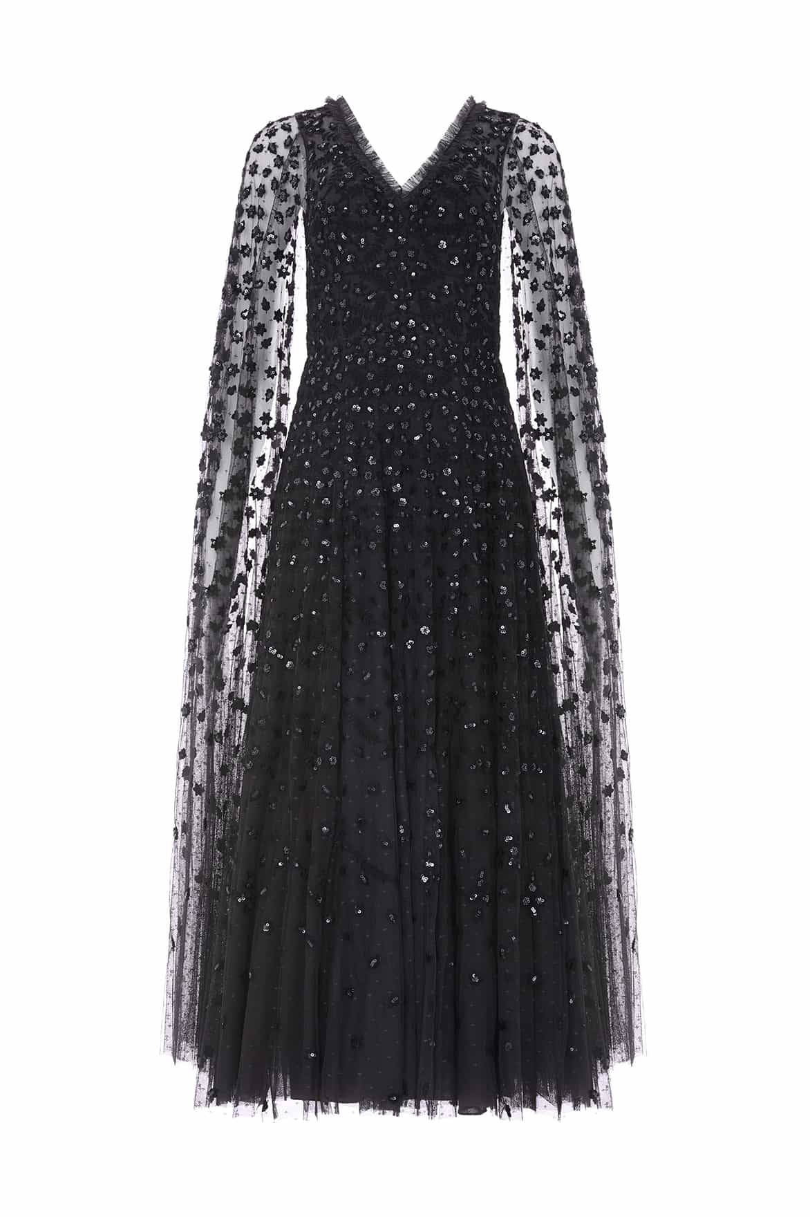 Clover Cape Sleeve Ankle Gown - Image 2