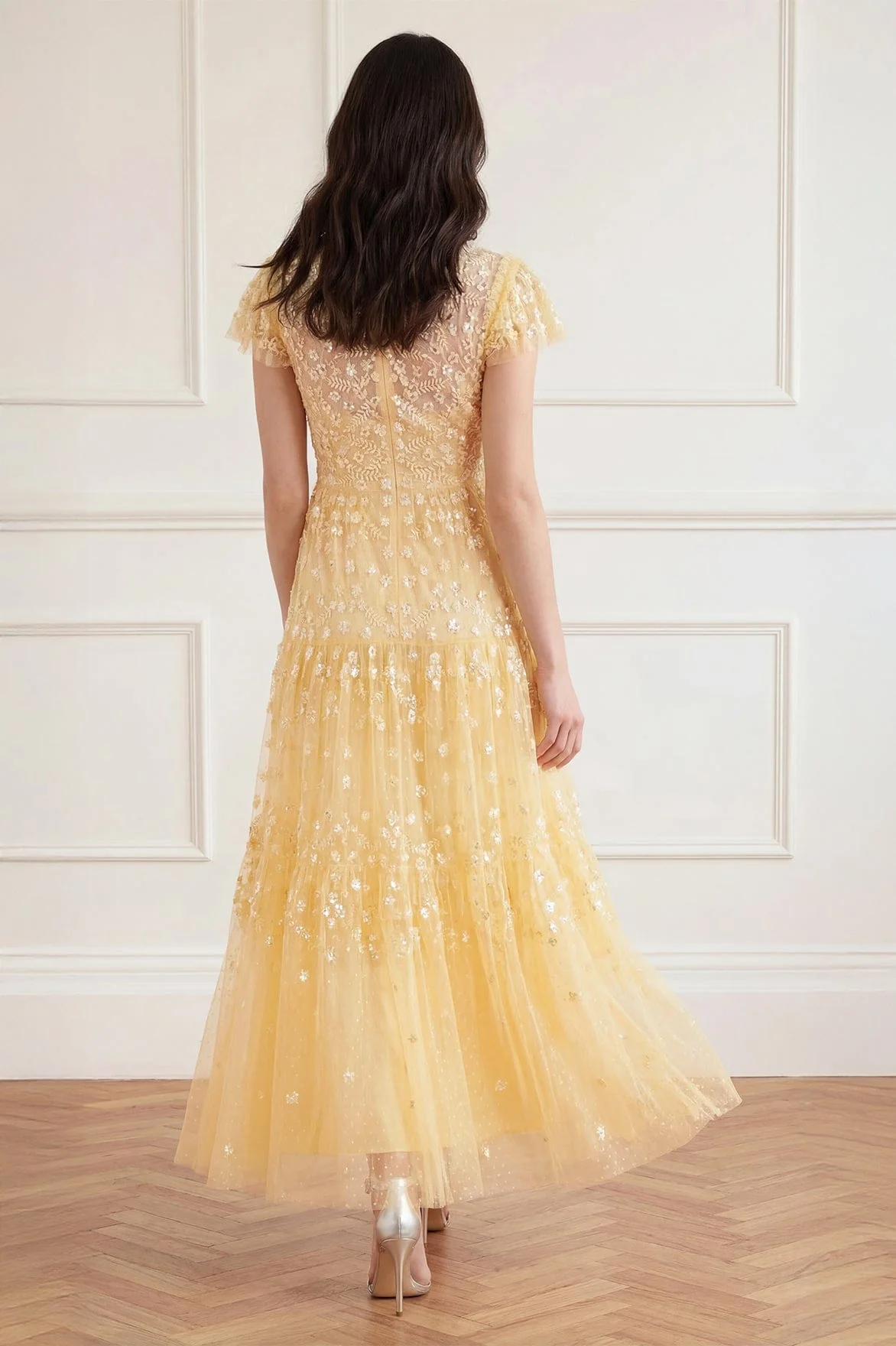 Clover Short Sleeve Ankle Gown - Image 5