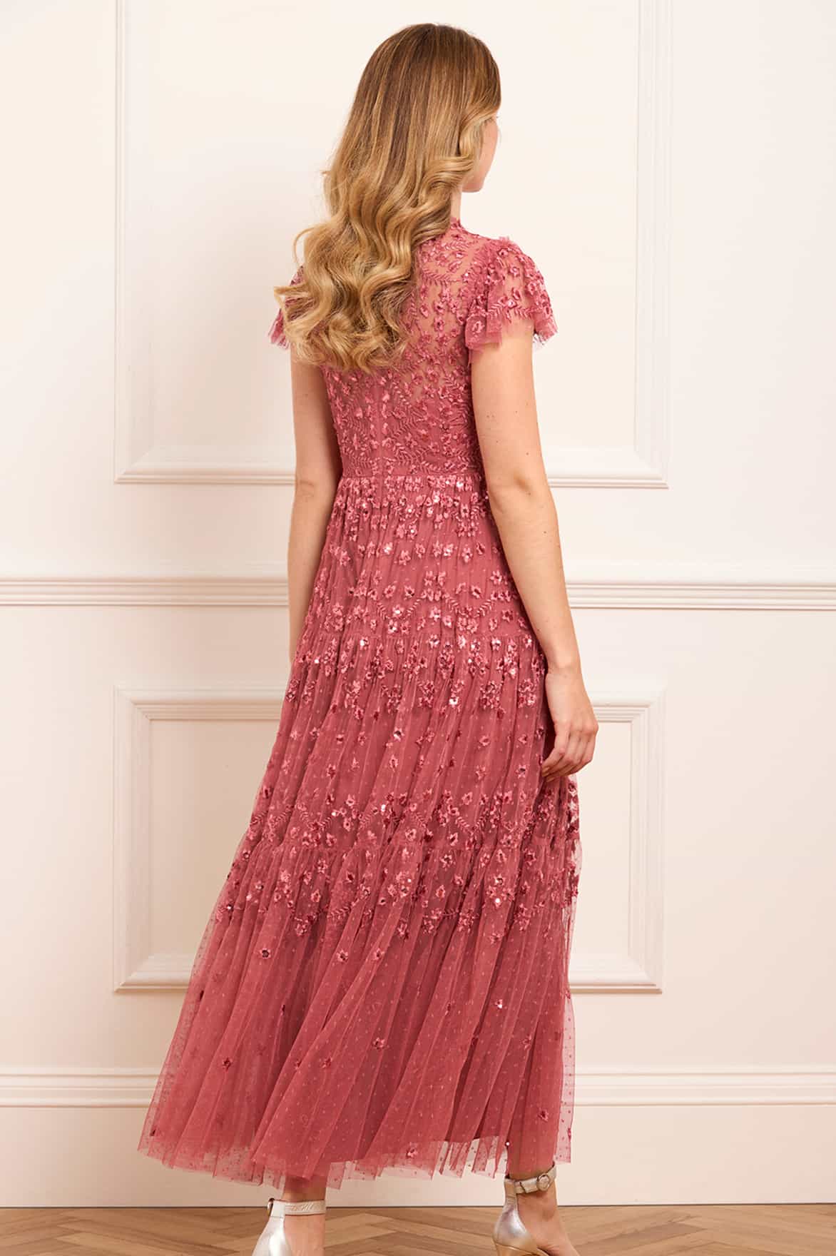 Clover Short Sleeve Ankle Gown - Image 5
