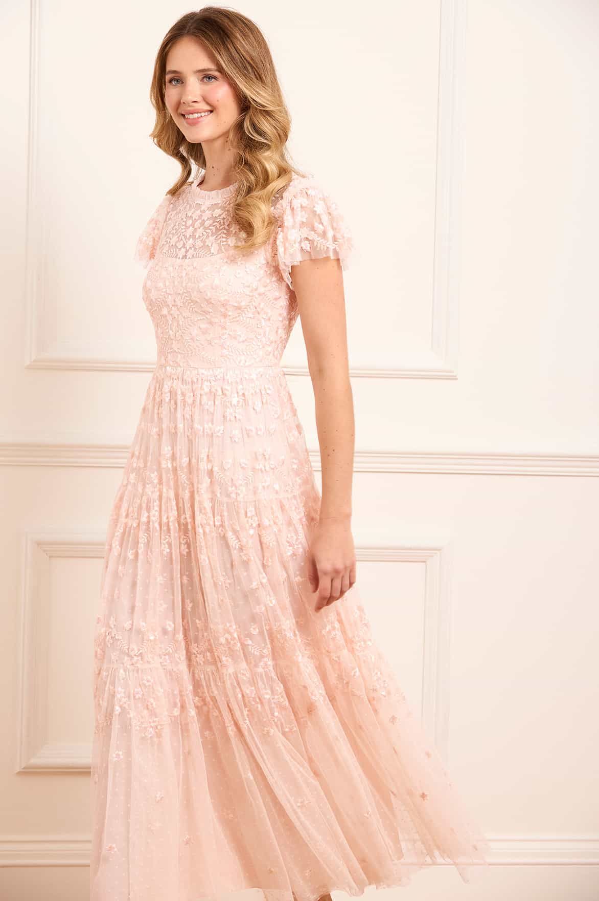 Clover Short Sleeve Ankle Gown