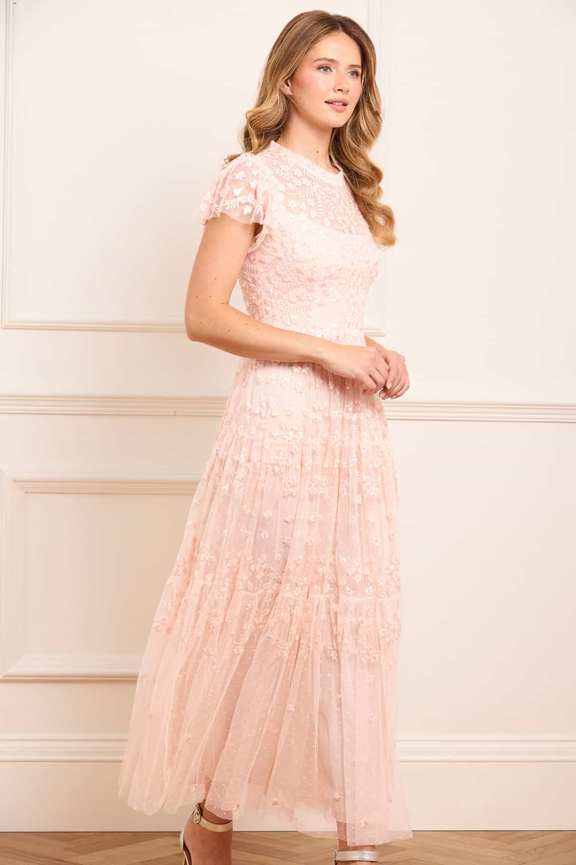 Clover Short Sleeve Ankle Gown - Image 3