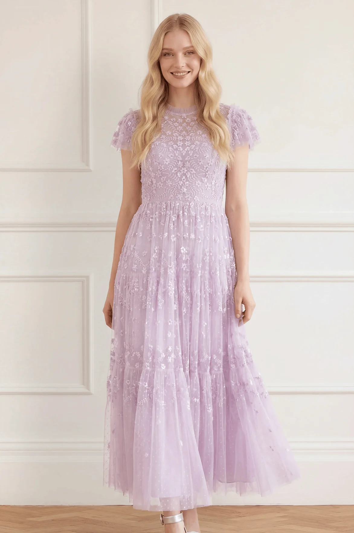 Clover Short Sleeve Ankle Gown