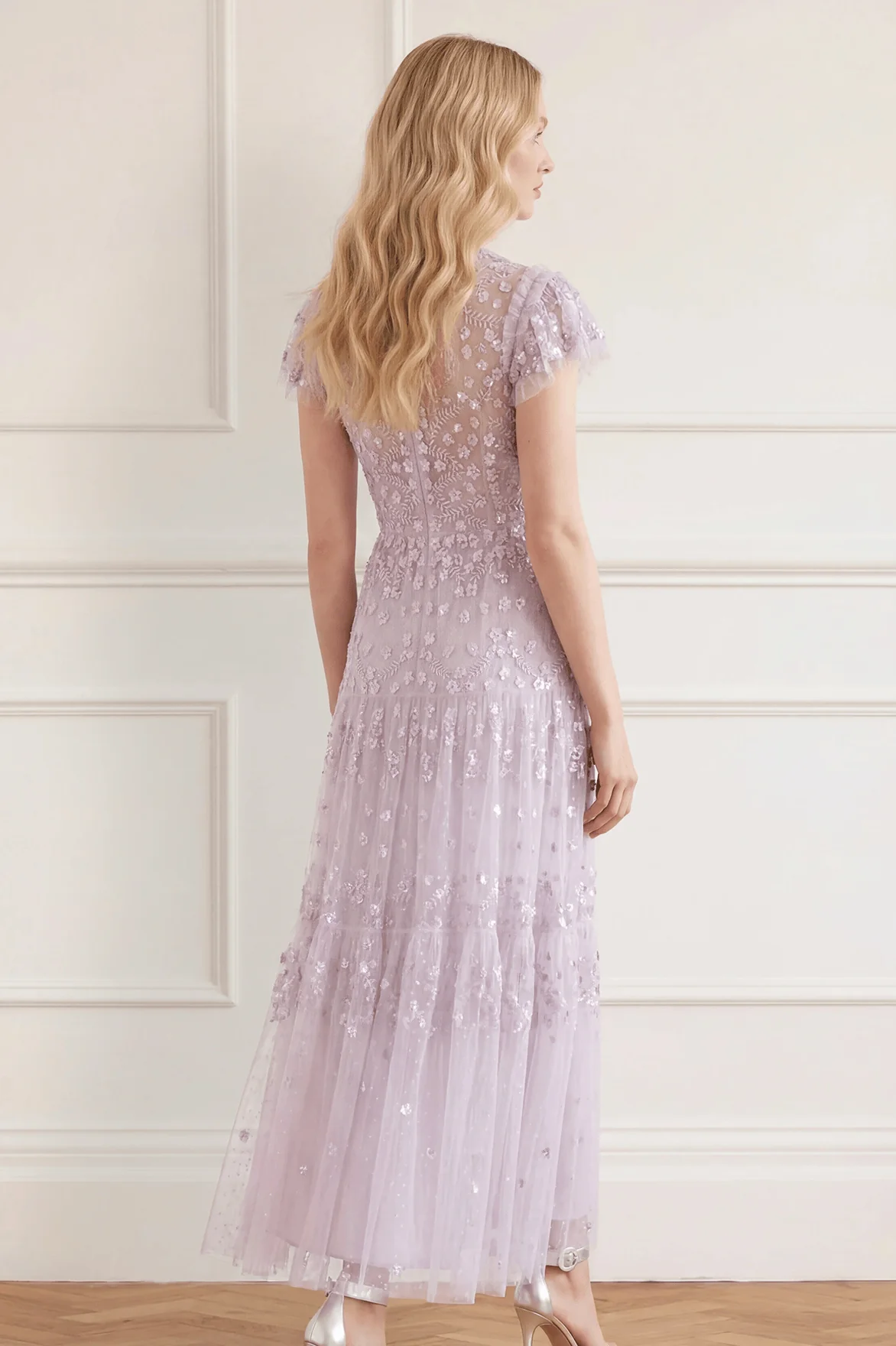 Clover Short Sleeve Ankle Gown - Image 4