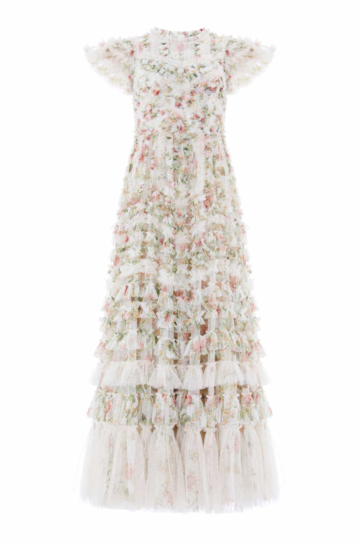 Colette's La Vie En Rose Round Neck Short Sleeve Gown - Image 3