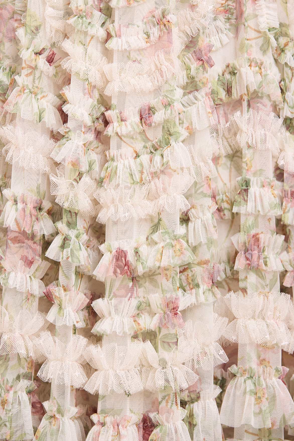 Colette's La Vie En Rose Round Neck Short Sleeve Gown - Image 5