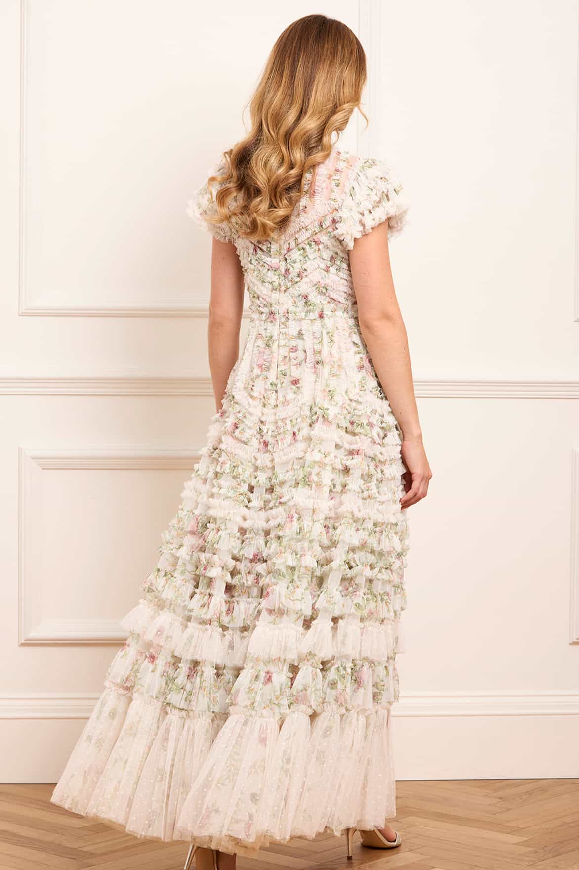 Colette's La Vie En Rose Round Neck Short Sleeve Gown - Image 6
