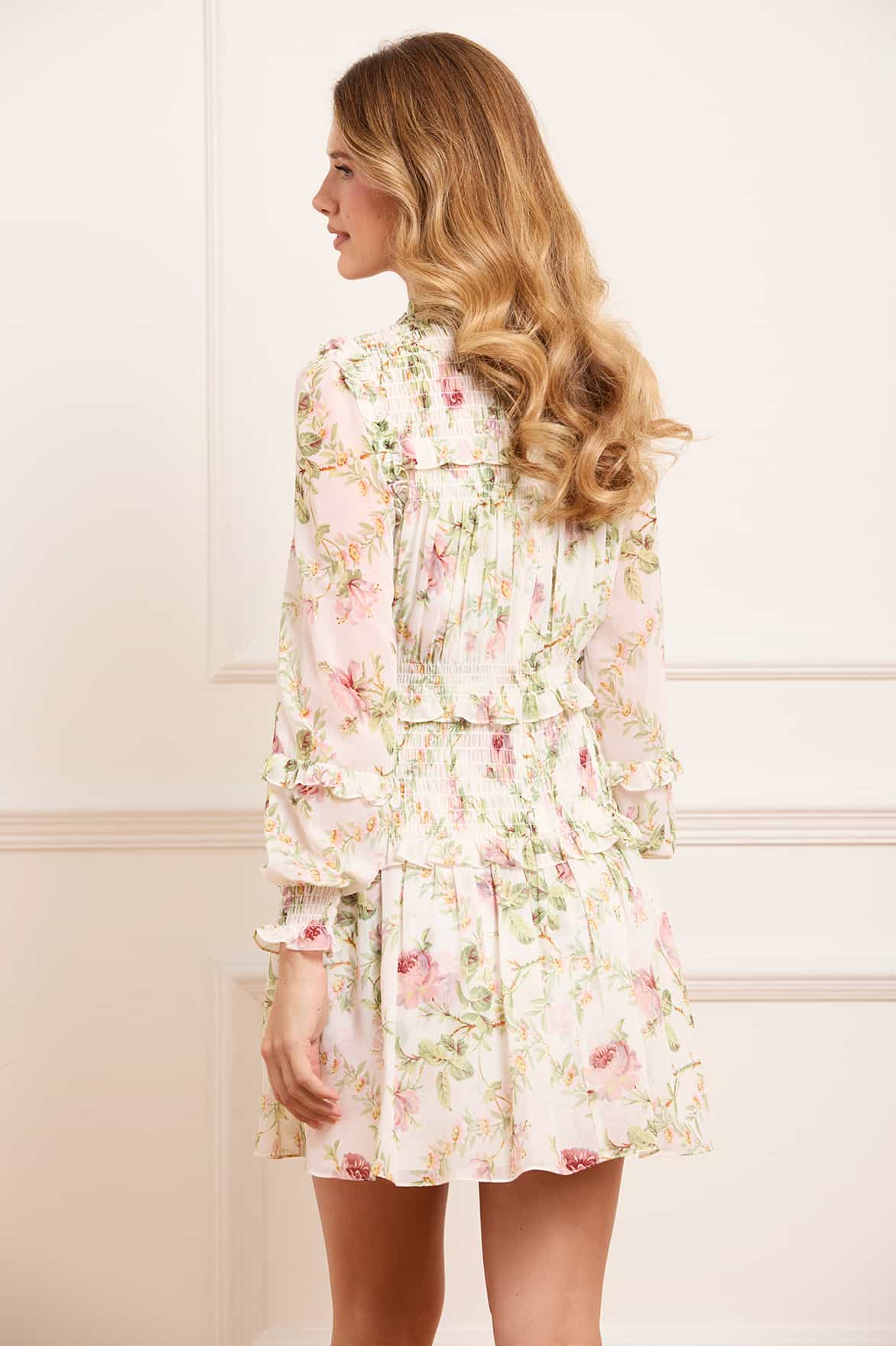 Colette's Rose Emilia Georgette Micro Mini Dress - Image 5