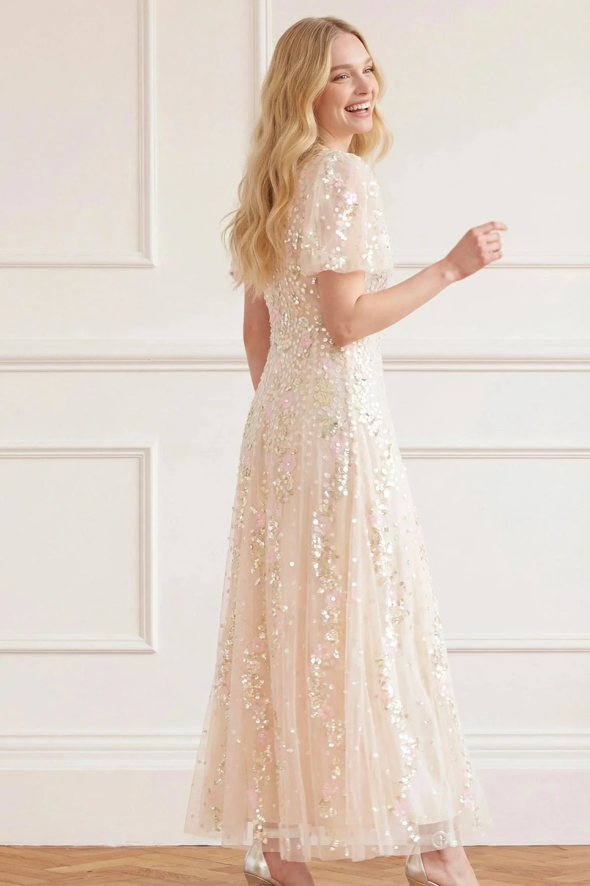 Confetti Round Neck Ankle Gown - Image 5