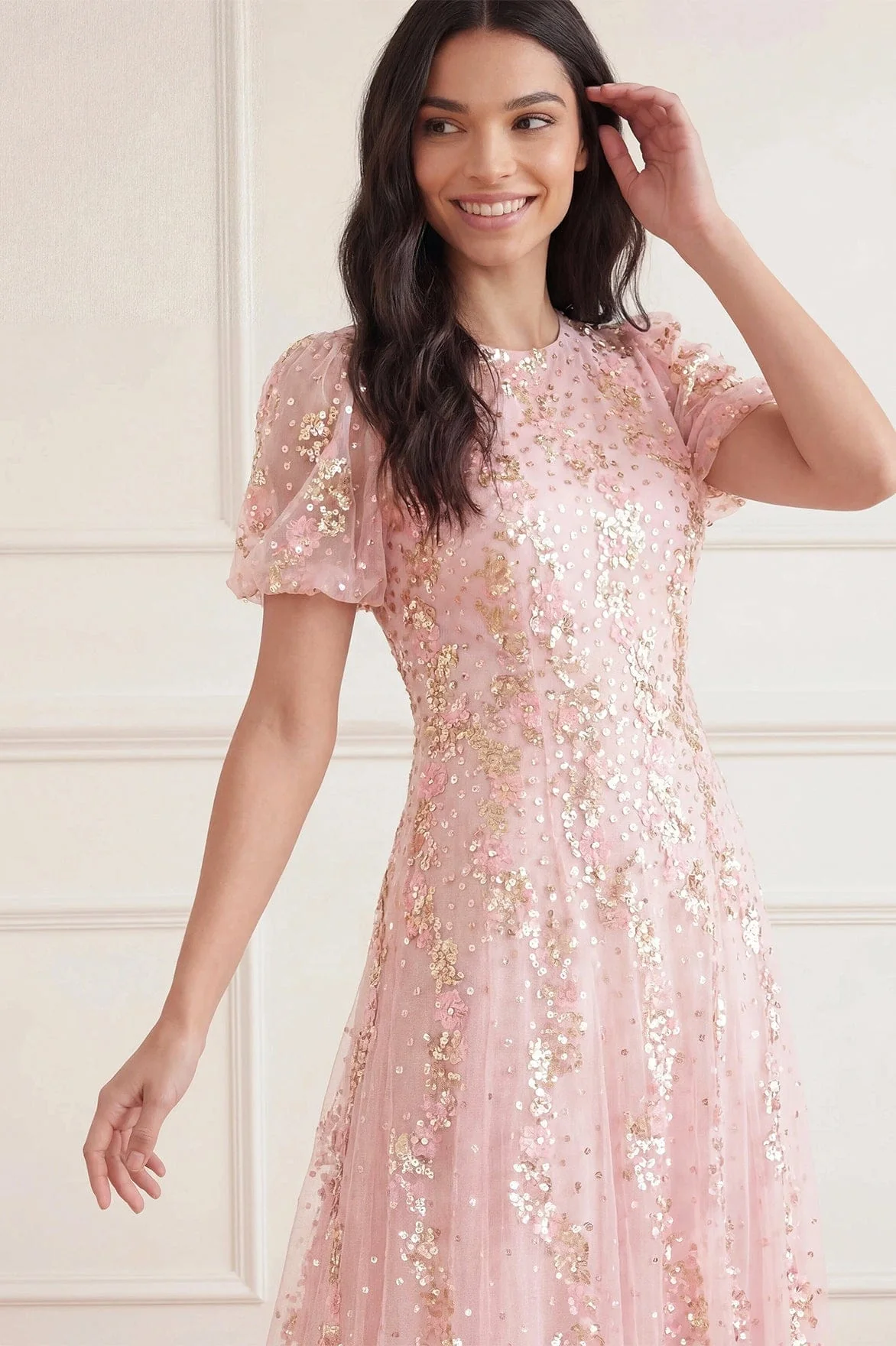 Confetti Round Neck Ankle Gown - Image 4