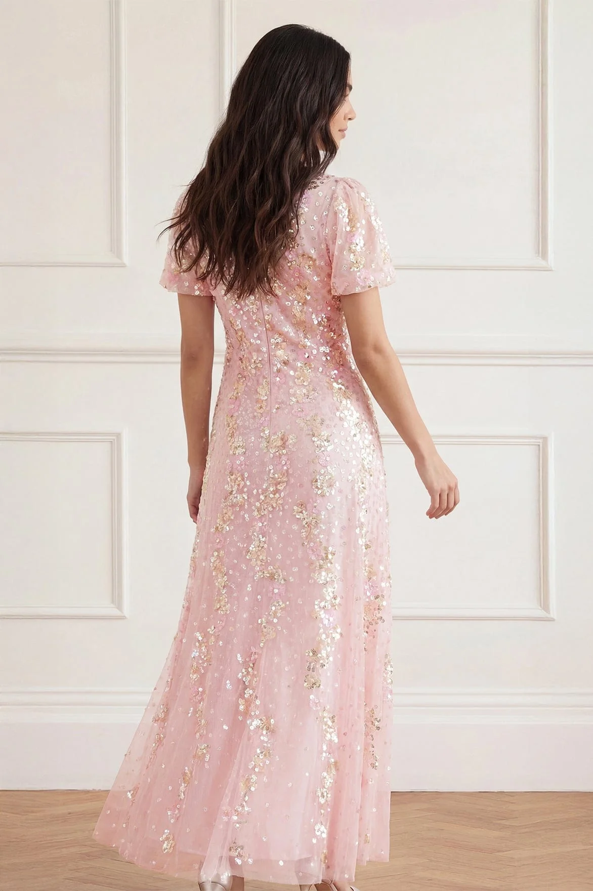 Confetti Round Neck Ankle Gown - Image 5