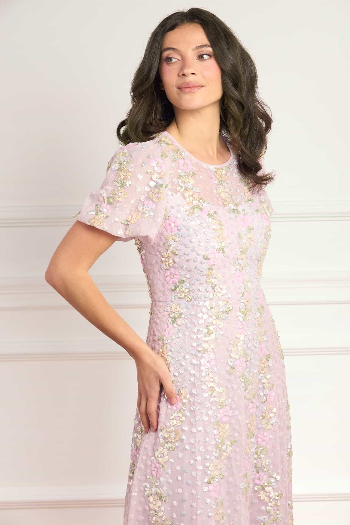 Confetti Round Neck Ankle Gown - Image 3