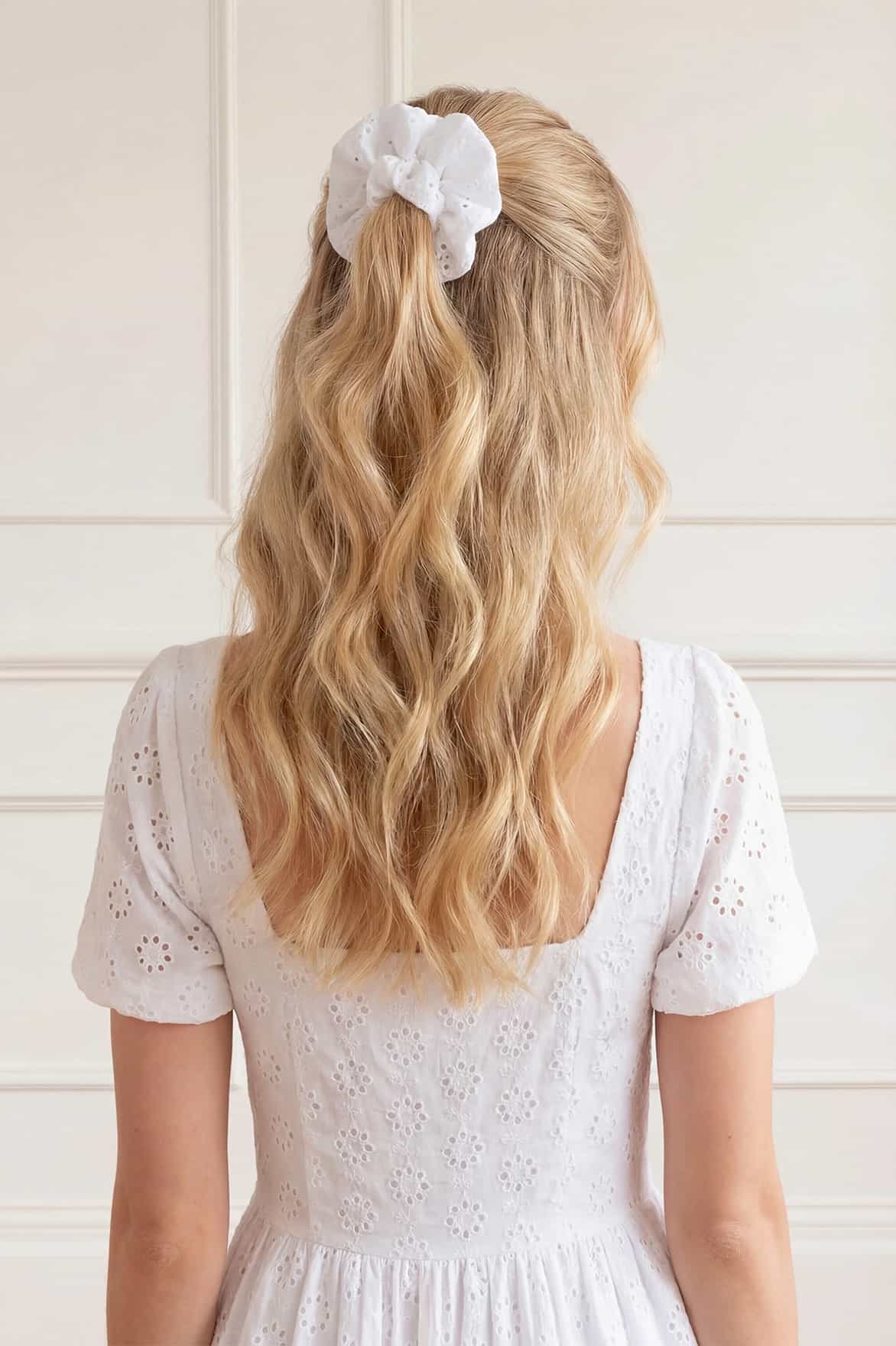 Cotton Broderie Scrunchie
