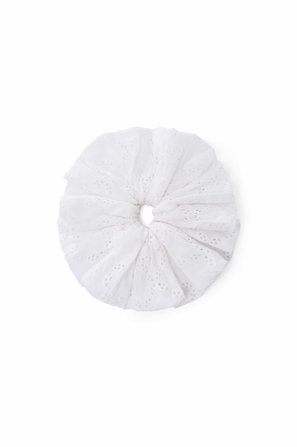 Cotton Broderie Scrunchie - Image 2