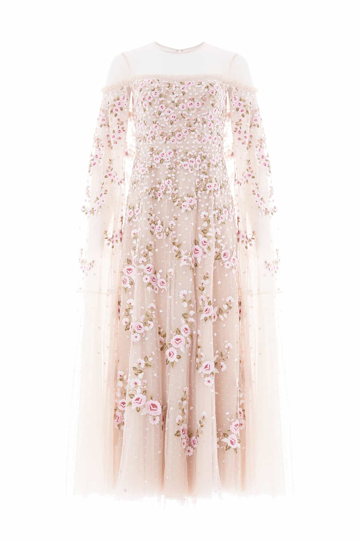Crescent Roses Cape Ankle Gown - Image 2