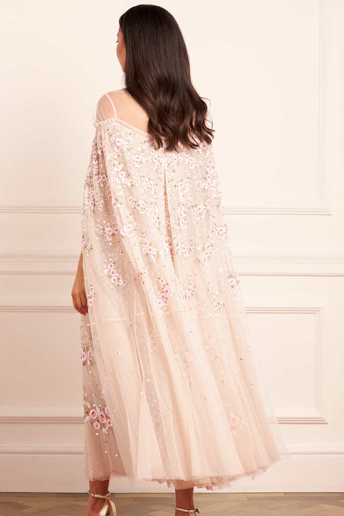 Crescent Roses Cape Ankle Gown - Image 5