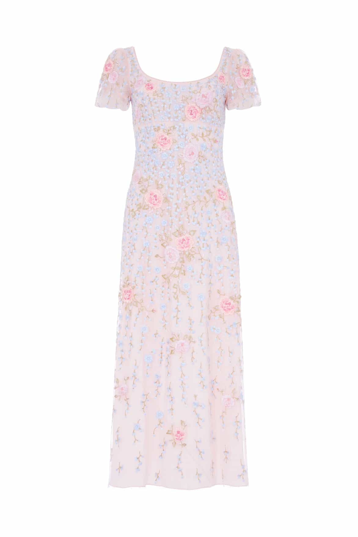 Cressida Embroidery Puff Sleeve Ankle Gown - Image 3