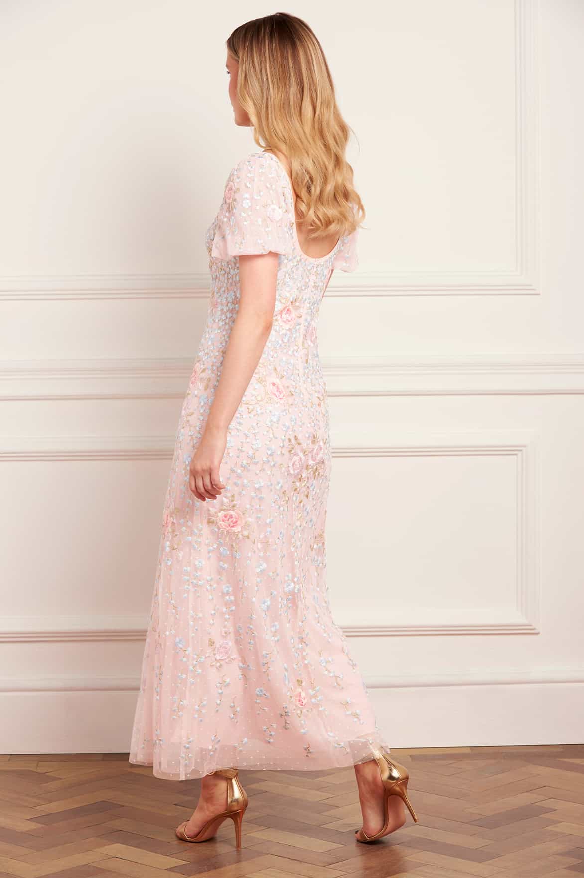 Cressida Embroidery Puff Sleeve Ankle Gown - Image 6