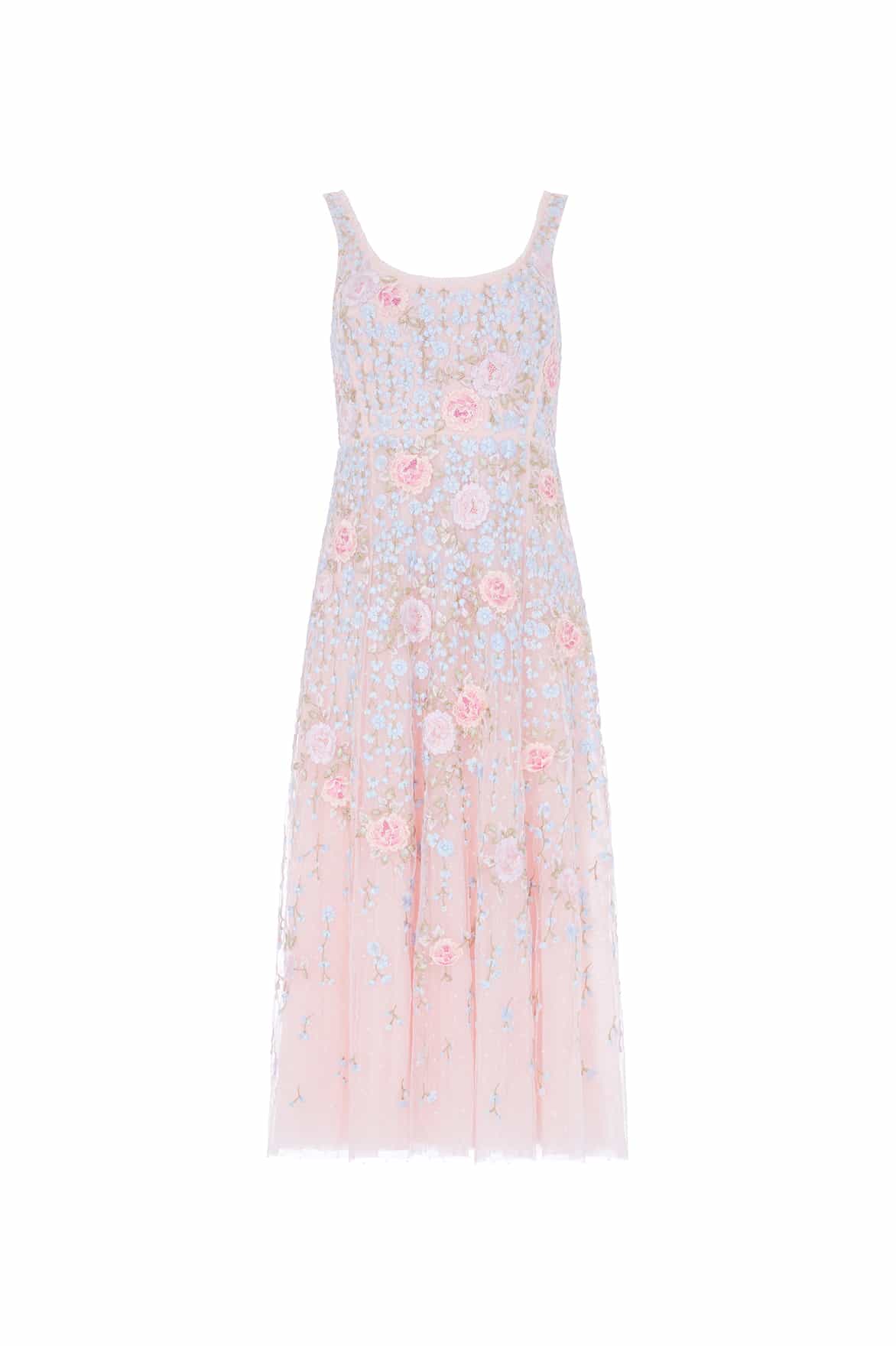 Cressida Embroidery Scoop Neck Ballerina Dress - Image 3