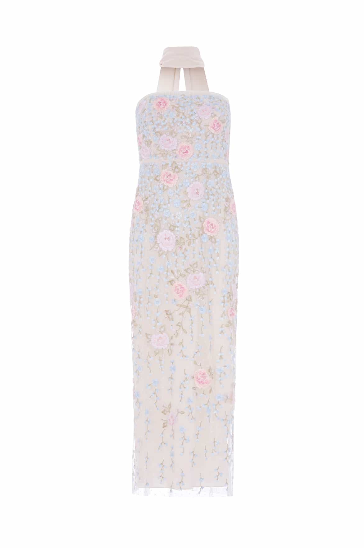 Cressida Embroidery Strapless Ankle Gown - Image 3