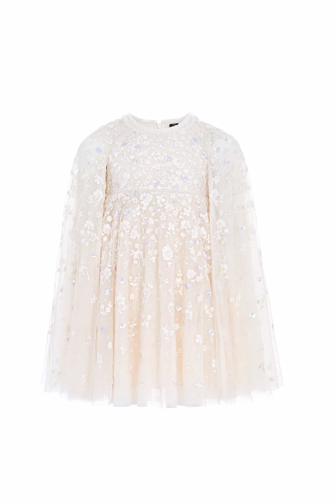 Dahlia Ditsy Cape Kids Dress - Image 3