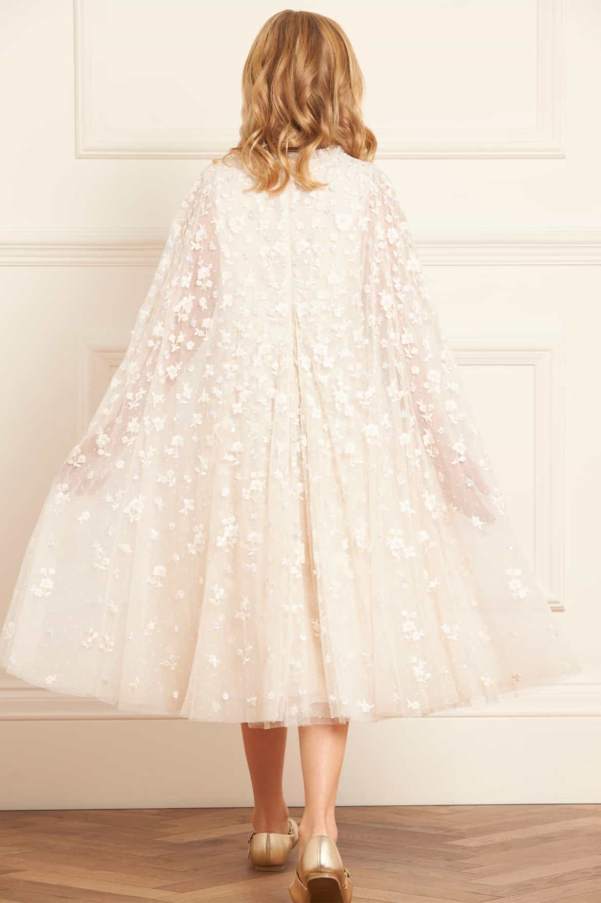 Dahlia Ditsy Cape Kids Dress - Image 5