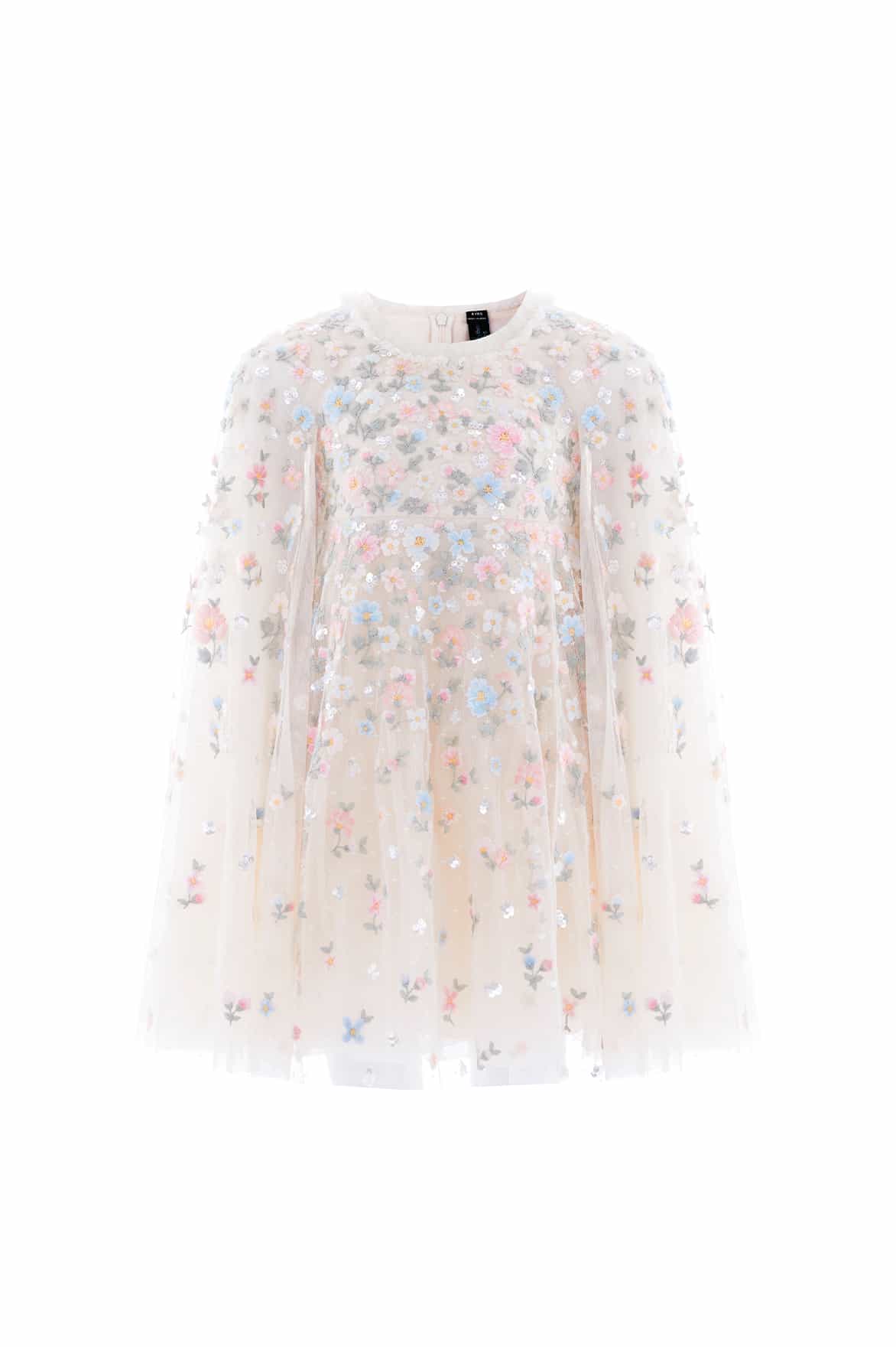 Dahlia Ditsy Cape Kids Dress - Image 3
