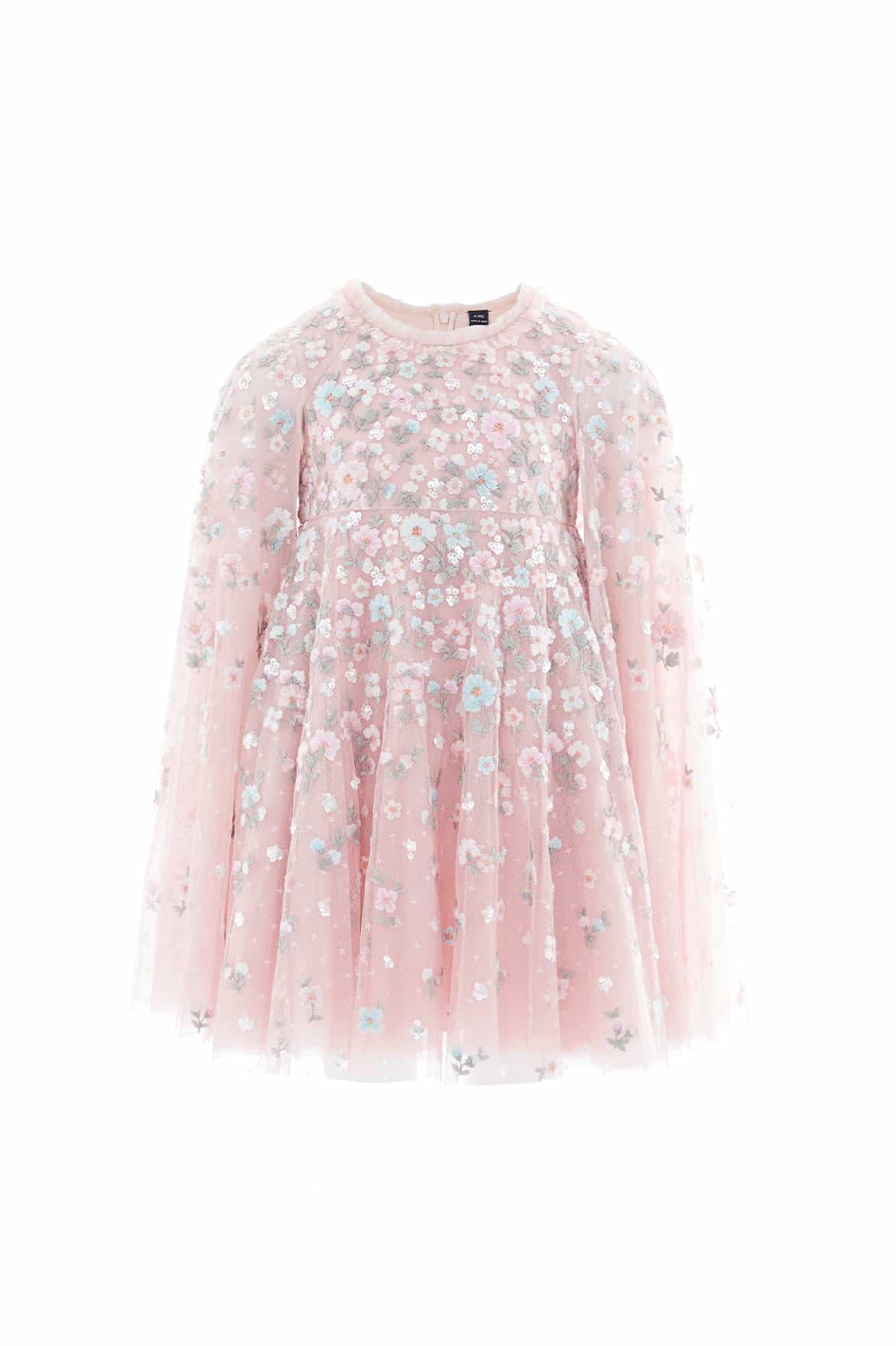 Dahlia Ditsy Cape Kids Dress - Image 3