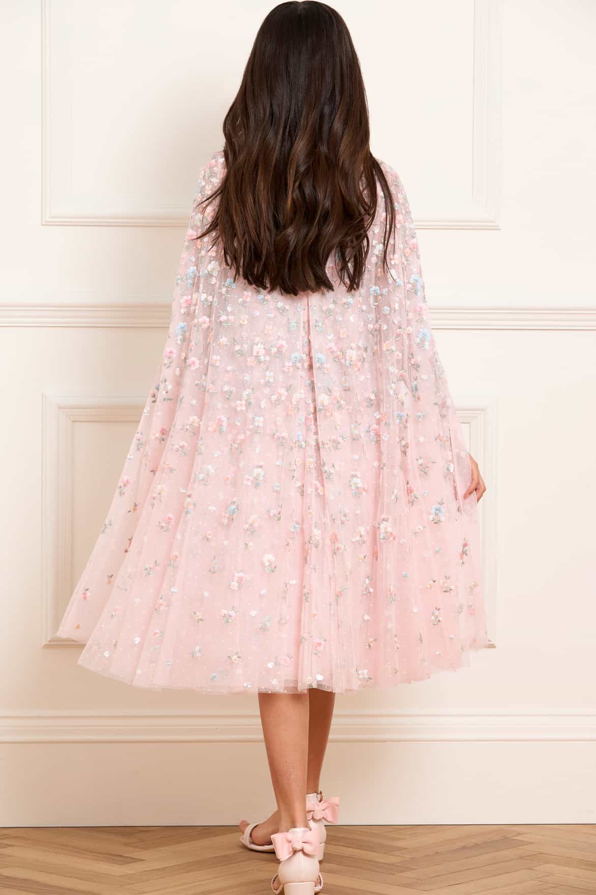 Dahlia Ditsy Cape Kids Dress - Image 5