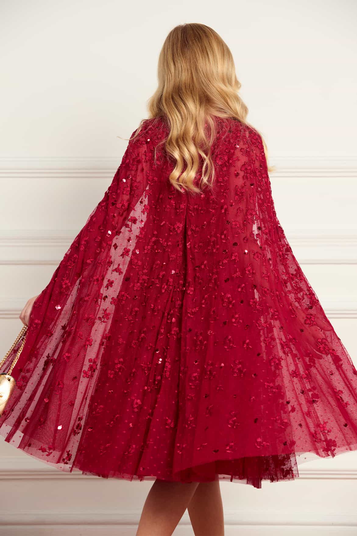 Dahlia Ditsy Cape Kids Dress - Image 4