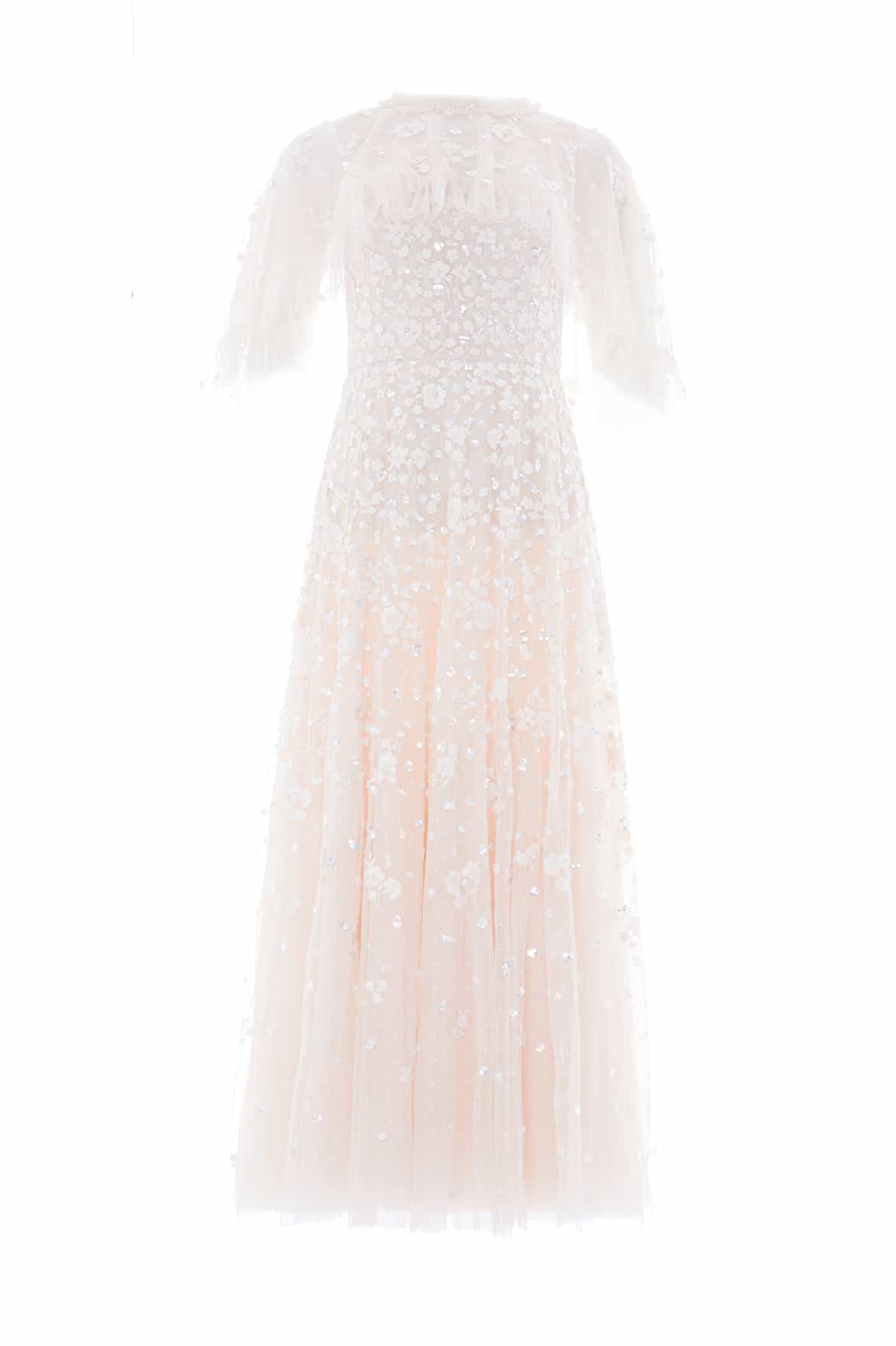 Dahlia Ditsy Short Cape Ankle Gown - Image 3