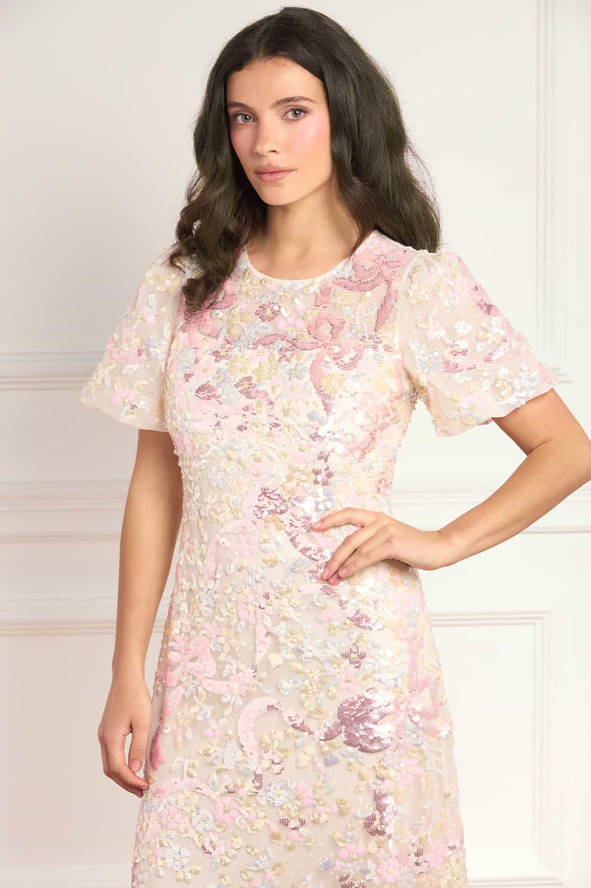 Dancing Ribbon Puff Sleeve Gown - Image 4