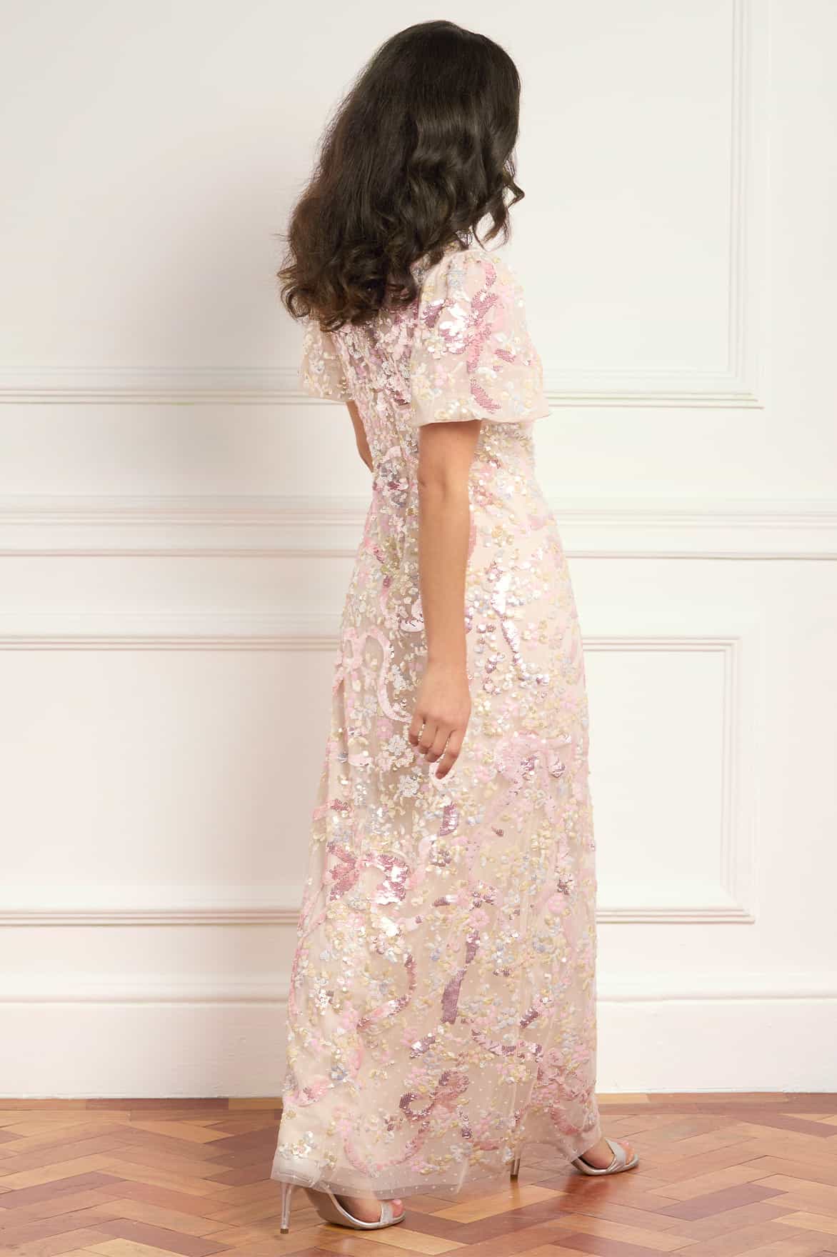 Dancing Ribbon Puff Sleeve Gown - Image 6
