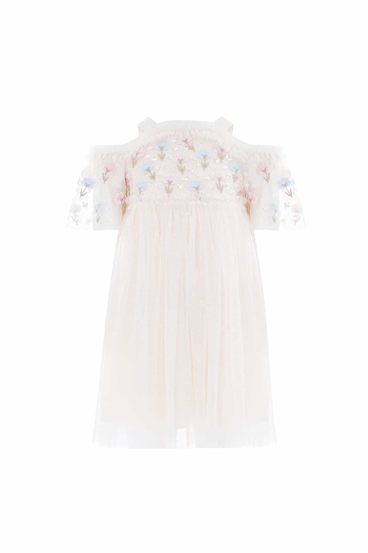 Dandelion Ditsy Bodice Off-Shoulder Kids Dress - Image 2