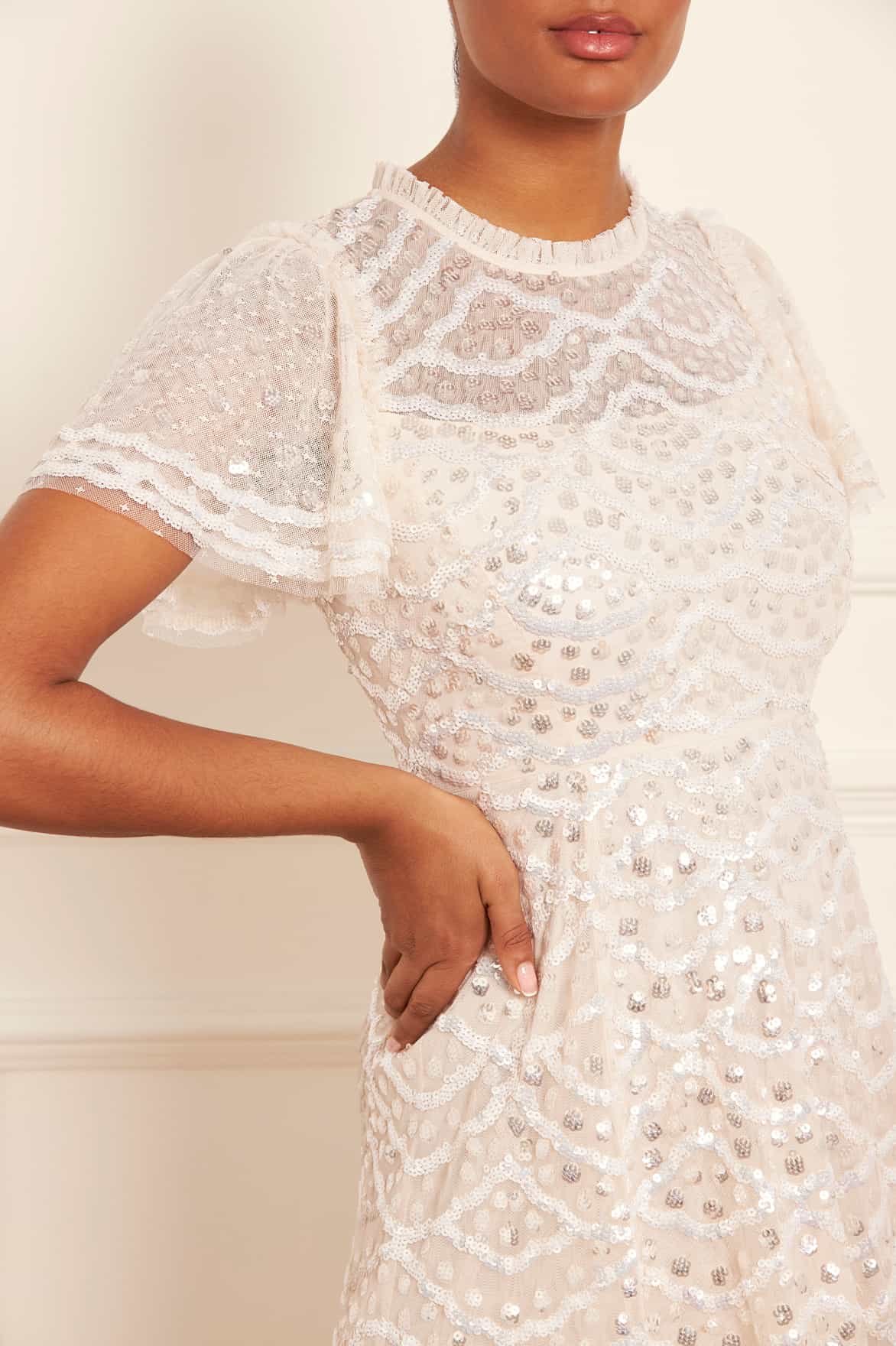 Deco Dot Gloss Ankle Gown - Image 4